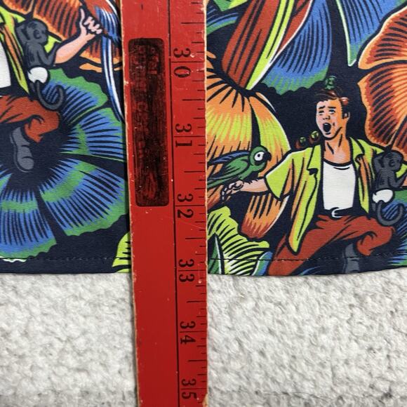 RSVLTS Shirt Mens 3XL Tom Ace Ventura Short Sleeve Movie Hawaiian Roosevelts - Picture 10 of 11